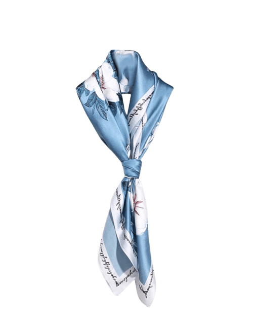 100% Mulberry Silk Floral Silk Square Scarf 90x90cm