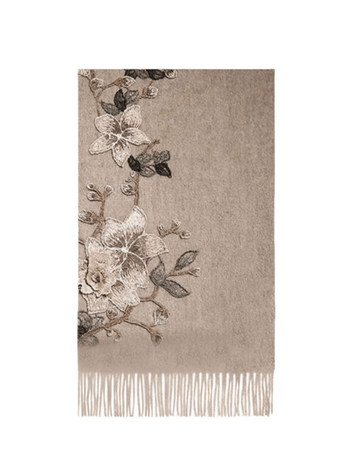 Handcrafted Su Embroidery Cashmere Scarf Premium Quality 200x60cm