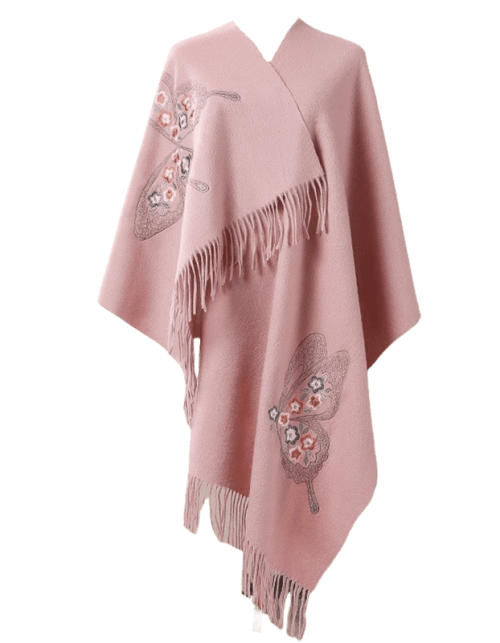 Handcrafted Su Embroidery Cashmere Scarf Luxury Gift Box 200x60cm