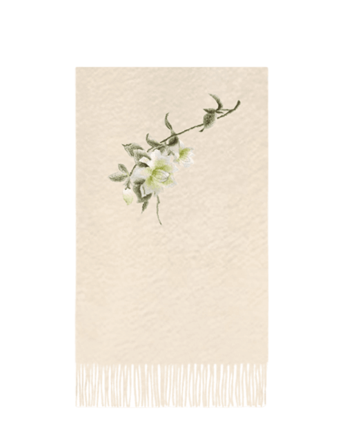 Handcrafted Su Embroidery Cashmere Scarf Luxury 200x70cm