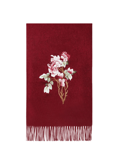 Handcrafted Su Embroidery Cashmere Scarf Warm Winter 200x70cm