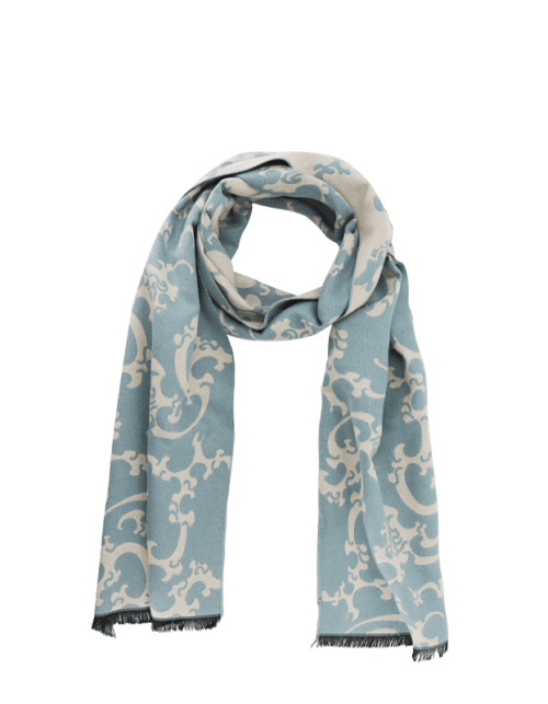 Luxurious Silk Velvet Autumn-Winter Scarf Cloud Pattern 30x180cm