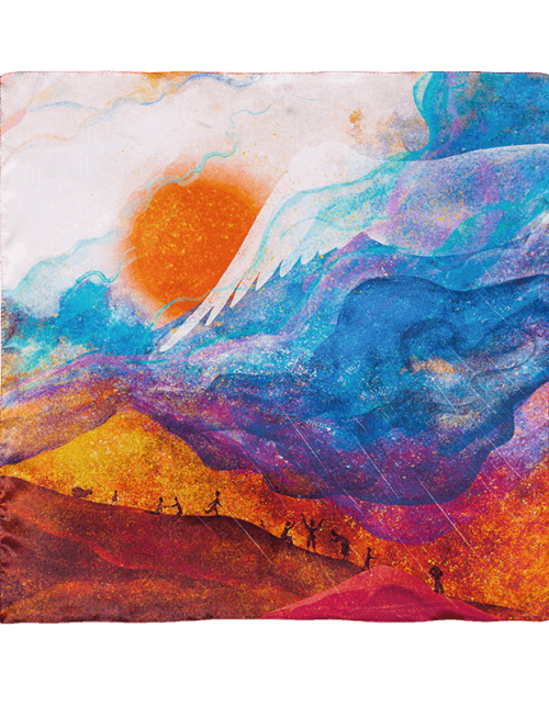 Mulberry Silk Resilience Square Silk Scarf Let Dreams Lead 53x53cm