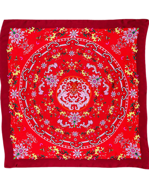 Mulberry Silk Elegant Square Scarf Fate of Fortune 90x90cm