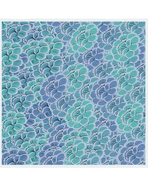 100% Wool Winter Square Scarf Elegant Peony 100x100cm