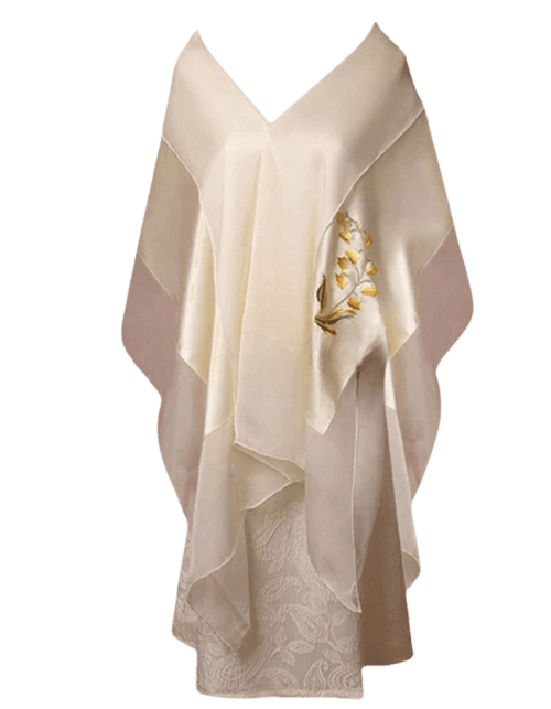 Handcrafted Su Embroidery 16 Momme Silk Scarf Shawl 190x65cm