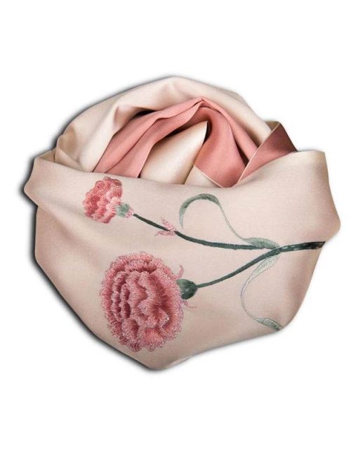 Handcrafted Suzhou Embroidery Silk Scarf 100% Mulberry Silk 155x35cm