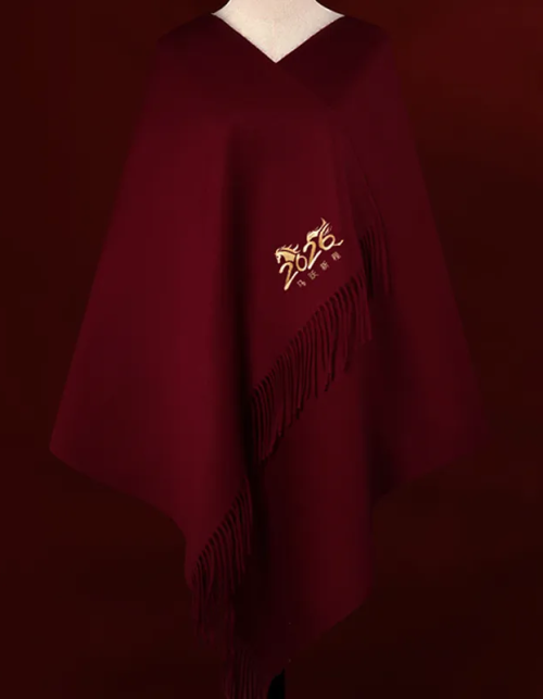 Luxury Embroidered Wool Cashmere Scarf – 2026 Galloping Grace
